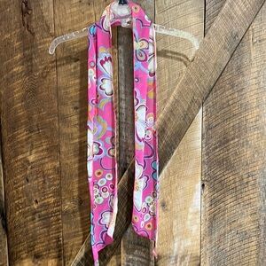 Beautiful vintage chiffon scarf with colorful design